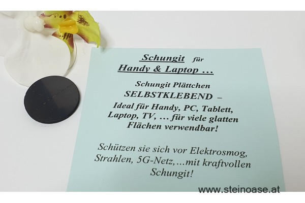 Handy - Plättchen/ Scheibe Schungit poliert Ø20mm